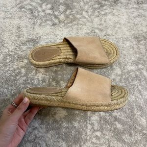 Coach Claudia Suede Espadrille Slides